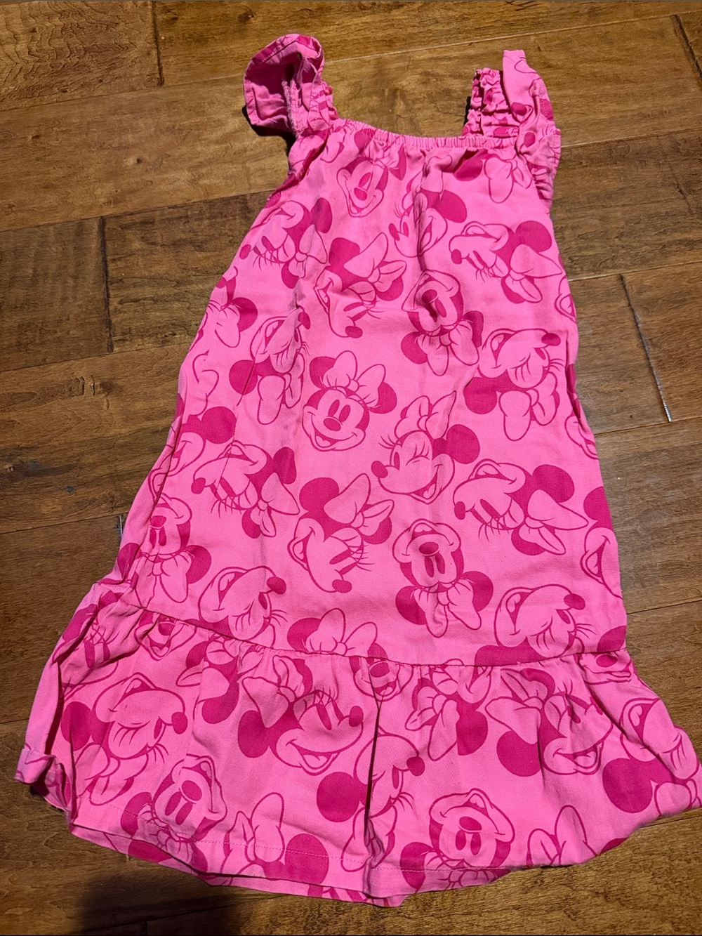 Disney Girls Pink Minnie Mouse Print Sundress 4/5